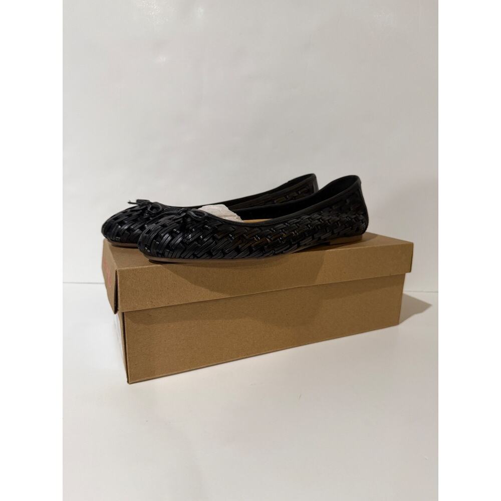Lucky Brand Black Woven Ballet Flats